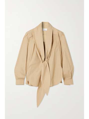 3.1 PHILLIP LIM Chemise nouée sur le devant en popeline de coton
