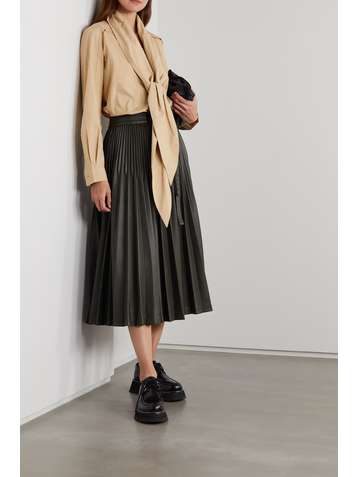 3.1 PHILLIP LIM Chemise nouée sur le devant en popeline de coton