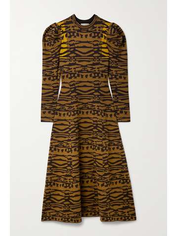 ULLA JOHNSON Andromeda wool-jacquard midi dress