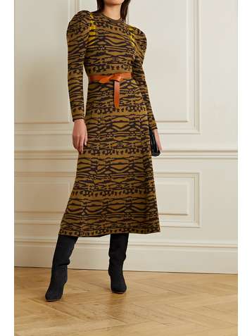 ULLA JOHNSON Andromeda wool-jacquard midi dress