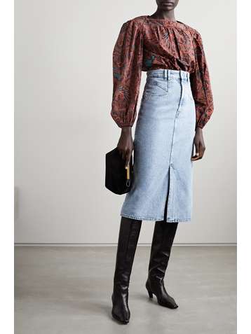 ULLA JOHNSON Miyera printed cotton-poplin blouse
