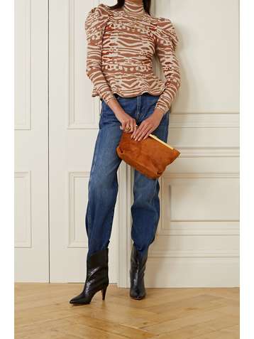 ULLA JOHNSON Valentina wool-jacquard peplum sweater