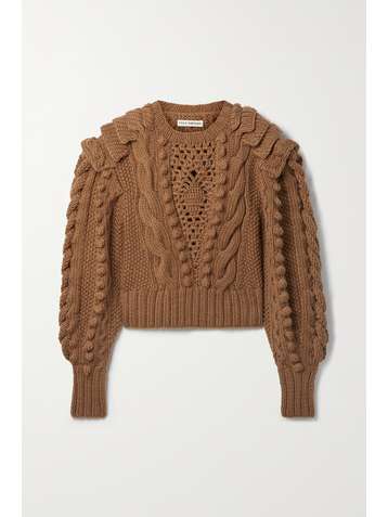 ULLA JOHNSON Verena cable-knit wool sweater