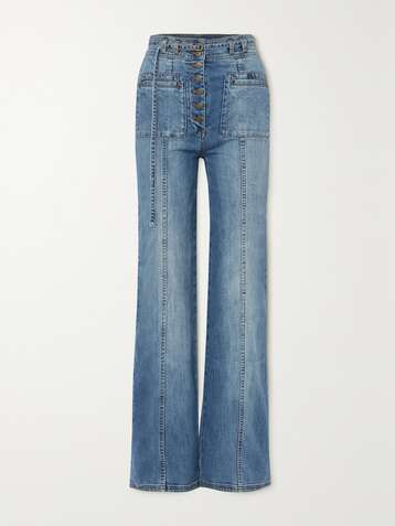 ULLA JOHNSON Abrams belted high-rise wide-leg jeans