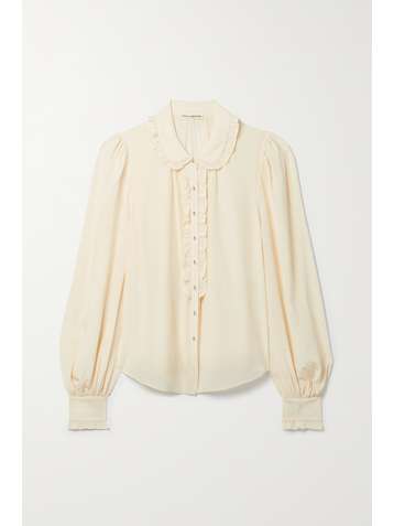 ULLA JOHNSON Philipa ruffled silk shirt