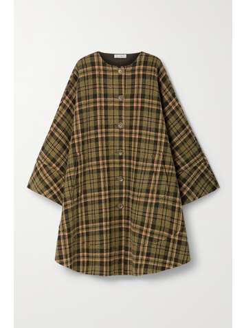 ULLA JOHNSON Mabel reversible checked wool and alpaca-blend cape