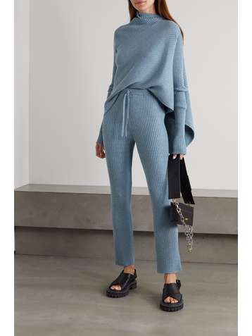 MARQUES' ALMEIDA Ribbed merino wool flared pants