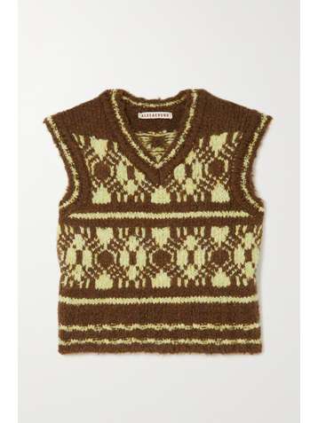 ALEXACHUNG Jacquard-knit tank