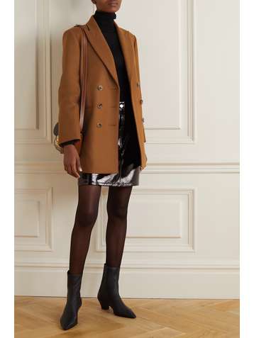 ALEXACHUNG Oversized double-breasted wool-blend felt blazer