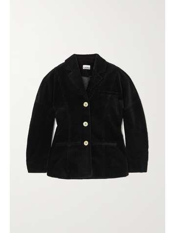 GANNI + NET SUSTAIN organic cotton-blend corduroy blazer