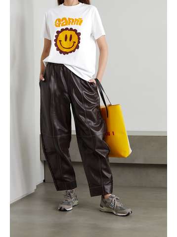 GANNI + NET SUSTAIN T-Shirt aus Biobaumwoll-Jersey mit Print