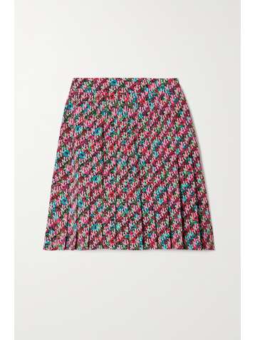 SEE BY CHLOÉ Pleated printed crepe mini skirt