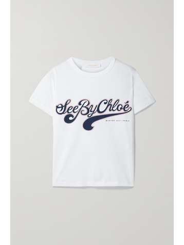 SEE BY CHLOÉ T-Shirt aus Baumwoll-Jersey mit Print