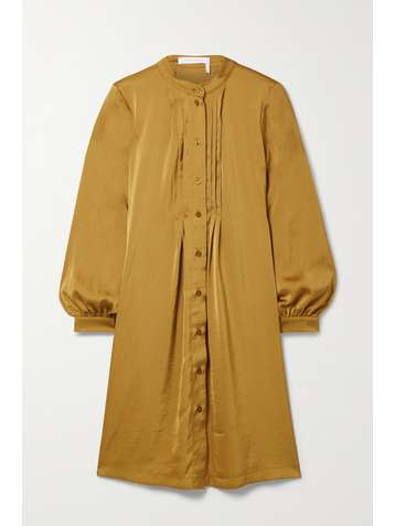SEE BY CHLOÉ Pintucked satin dress