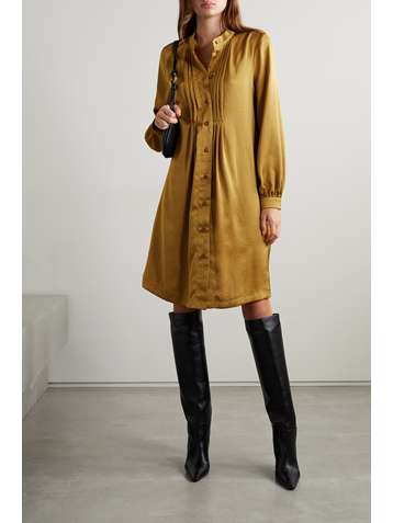 SEE BY CHLOÉ Pintucked satin dress