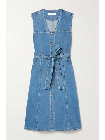 SEE BY CHLOÉ Belted denim midi dress