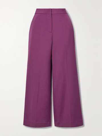 VICTORIA, VICTORIA BECKHAM Cropped crepe flared pants