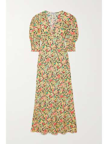 RIXO Zadie Midikleid aus Crêpe mit Blumenprint
