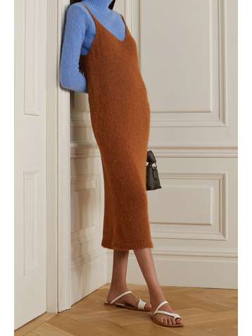 DRIES VAN NOTEN Tilly alpaca-blend midi dress