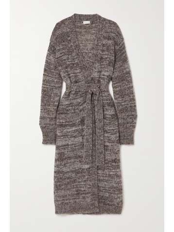 DRIES VAN NOTEN Tilou belted mélange alpaca-blend cardigan