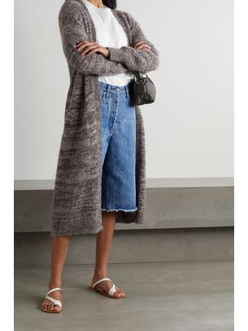 DRIES VAN NOTEN Tilou belted mélange alpaca-blend cardigan