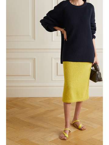 DRIES VAN NOTEN Taska oversized ribbed merino wool sweater