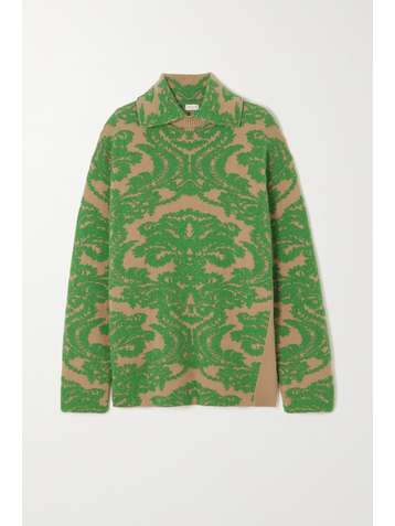 DRIES VAN NOTEN Timara merino wool-blend jacquard sweater
