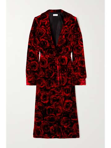 DRIES VAN NOTEN Della floral-print velvet midi dress