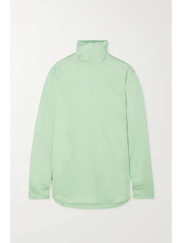 DRIES VAN NOTEN Contisy satin turtleneck blouse