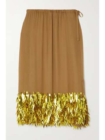 DRIES VAN NOTEN Scilla paillette-embellished chiffon midi skirt