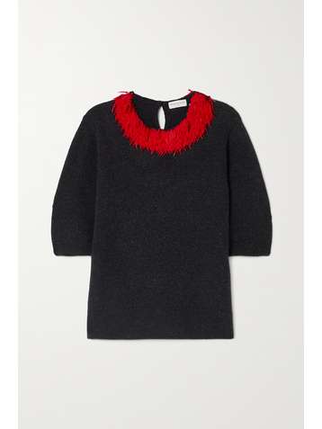 DRIES VAN NOTEN Tamsen paillette-embellished wool sweater