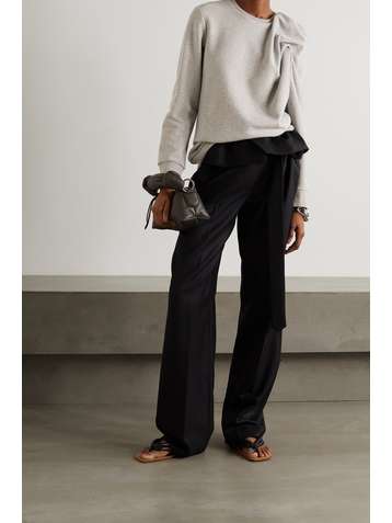 DRIES VAN NOTEN Gathered cotton-jersey sweatshirt