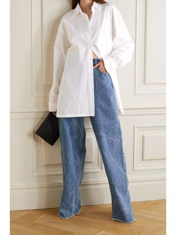 DRIES VAN NOTEN Chemise oversize en popeline de coton Cassido