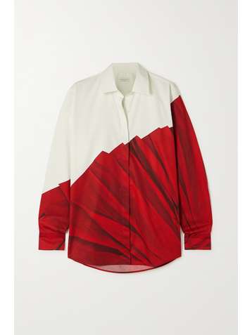DRIES VAN NOTEN Chemise en popeline de coton imprimée Clavello