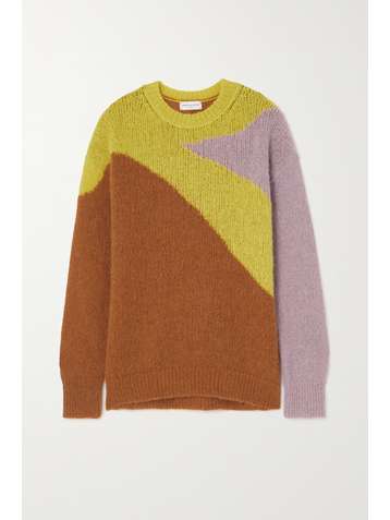 DRIES VAN NOTEN Tish intarsia alpaca-blend sweater