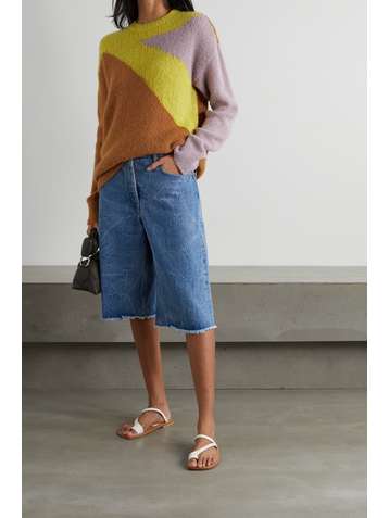 DRIES VAN NOTEN Tish intarsia alpaca-blend sweater