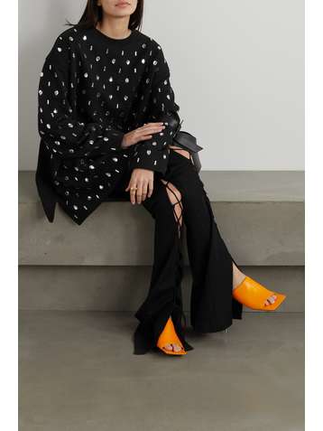 DRIES VAN NOTEN Harris oversized crystal-embellished cotton-terry sweatshirt