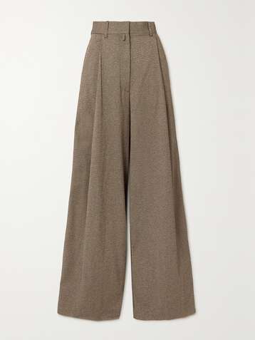 DRIES VAN NOTEN Podium pleated woven wide-leg pants