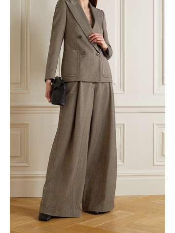 DRIES VAN NOTEN Podium pleated woven wide-leg pants