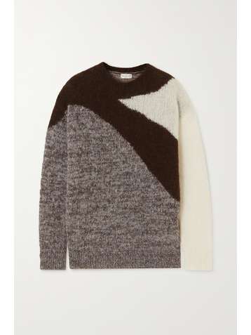DRIES VAN NOTEN Tish intarsia alpaca-blend sweater