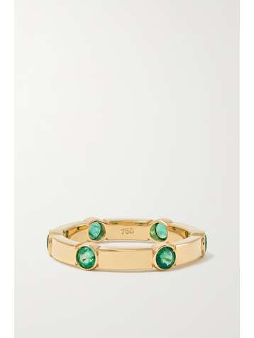 ILEANA MAKRI Stepping Stones Stream 18-karat gold emerald ring