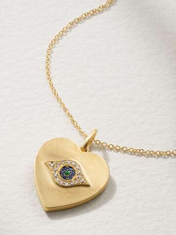 ILEANA MAKRI Golden Dawn 18-karat gold multi-stone necklace