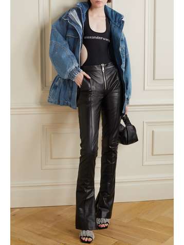 ALEXANDER WANG Hooded padded denim jacket