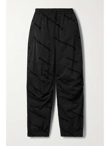 ALEXANDER WANG Flocked shell track pants
