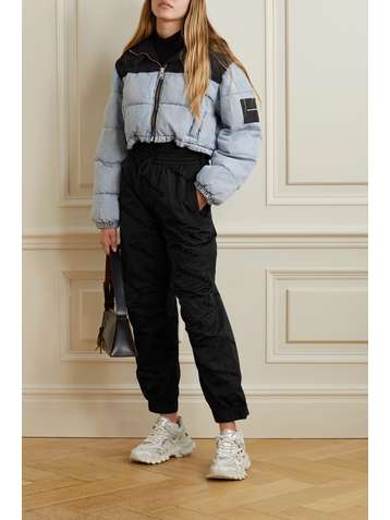 ALEXANDER WANG Flocked shell track pants