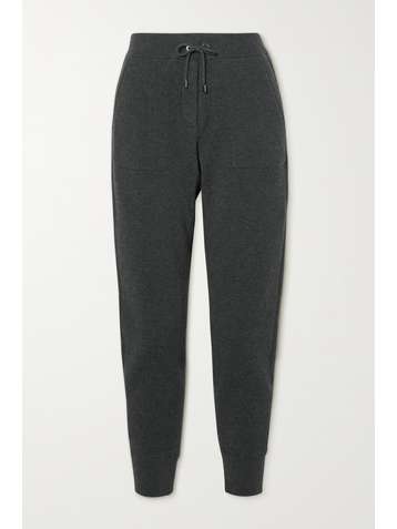 BRUNELLO CUCINELLI Tapered bead-embellished cashmere track pants
