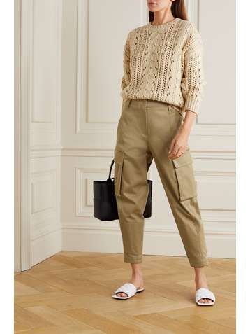 BRUNELLO CUCINELLI Cotton-drill tapered pants