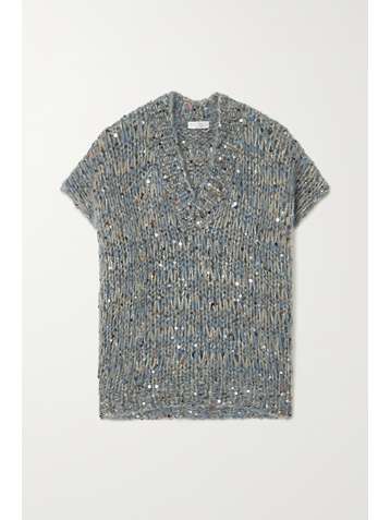 BRUNELLO CUCINELLI Sequin-embellished knitted sweater