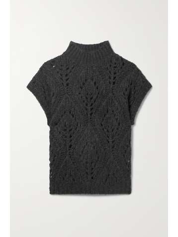 BRUNELLO CUCINELLI Open-knit alpaca-blend sweater