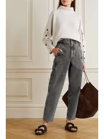BRUNELLO CUCINELLI Cropped mid-rise tapered jeans